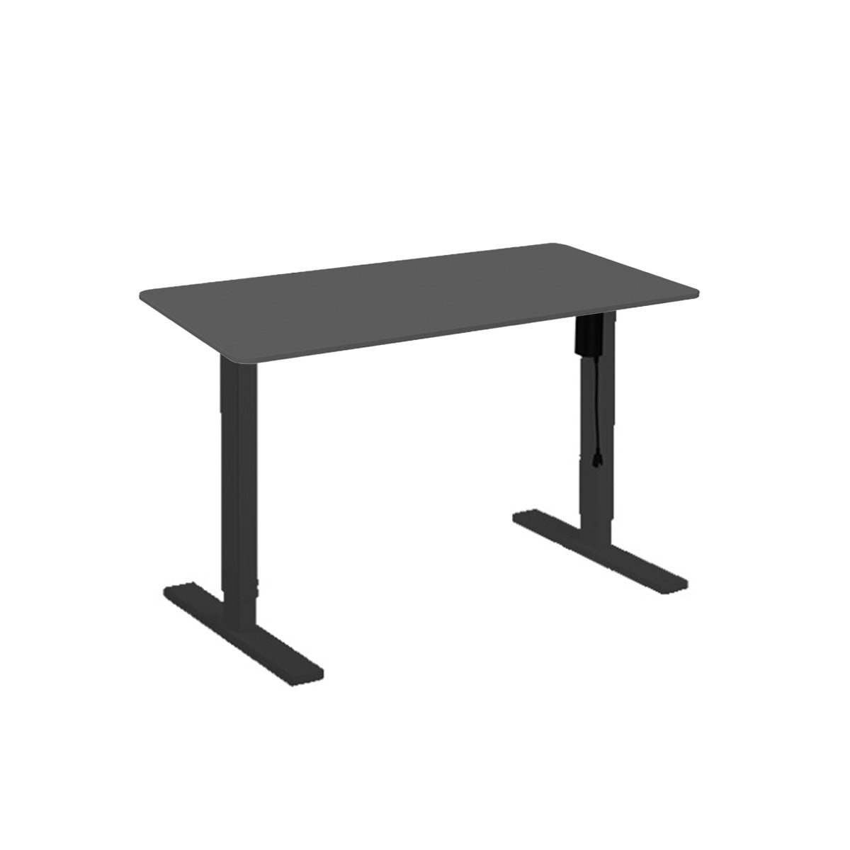 Lumi Commercial Electric Sit-Stand Desk + 1200X600mm Wood Table Top Black