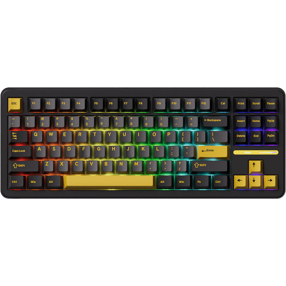Akko Tac87 Black and Gold TKL RGB Wireless Mechanical Keyboard - Mirror Switch