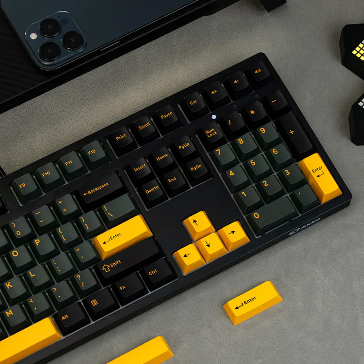 Akko 3108RF V3 Black & Gold Full Size Wireless Mechanical Keyboard - Frost Pink Switch