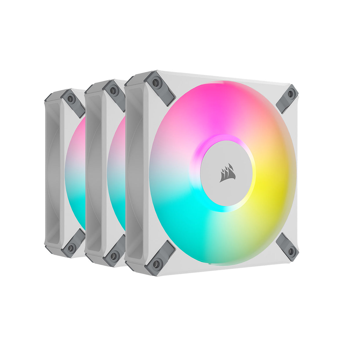 Corsair iCUE AF120 RGB ELITE 120mm PWM Triple Fan Kit - White