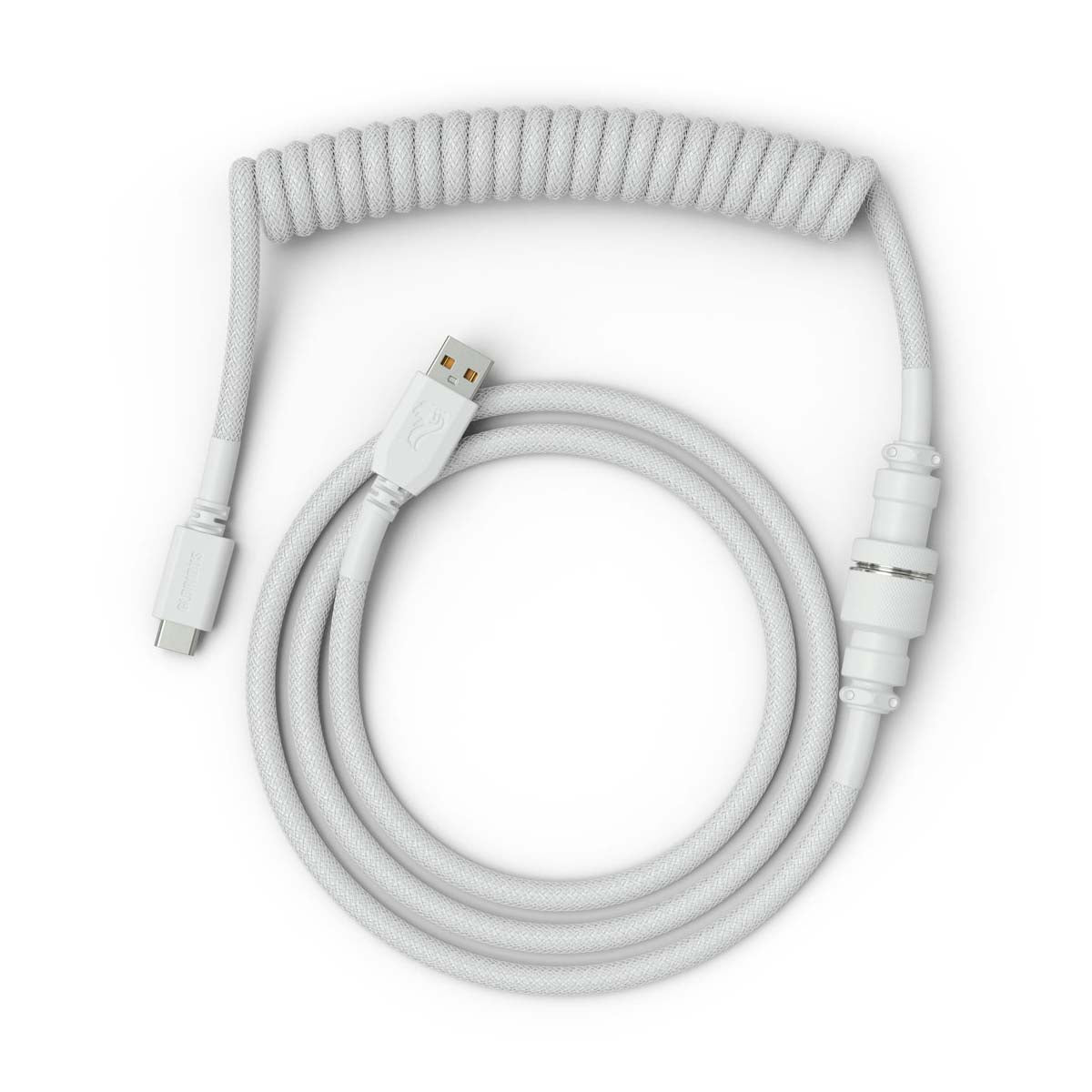 Glorious Coiled Cable - Ghost White (USB-C with Aviator Connectors)