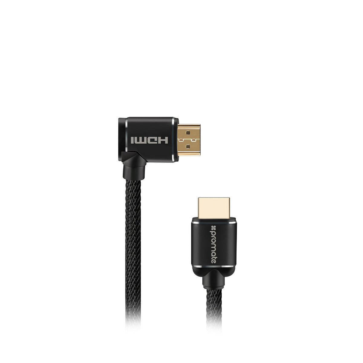 PROMATE 4K HDMI 2.0 Gold Plated Braided Right Angle Cable - 3M