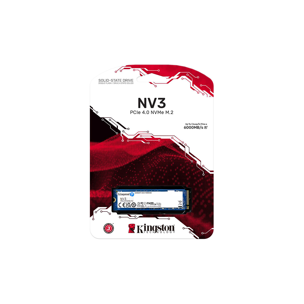 Kingston NV3 4TB PCIe Gen 4 NVMe M.2 SSD