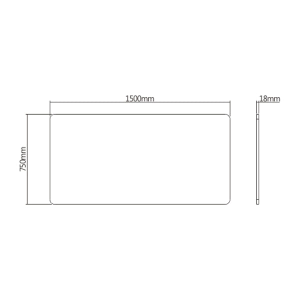 Lumi 1500X750MM Standard Wood Table Top Carbon Fiber