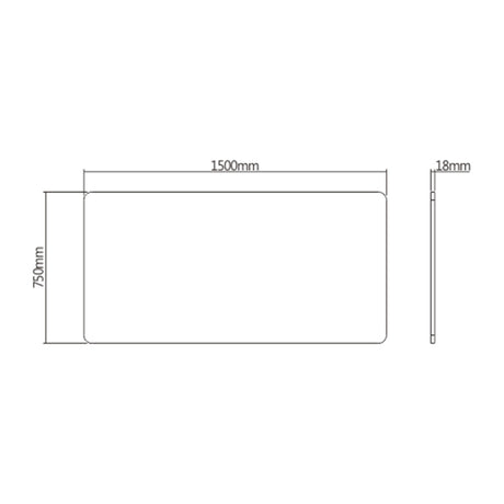 Lumi 1500X750MM Standard Wood Table Top Carbon Fiber