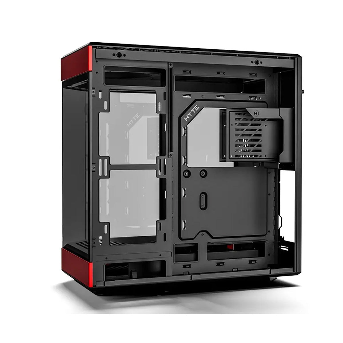 HYTE Y60 Tempered Glass Mid Tower Case Red and Black