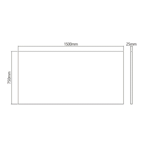 Lumi 1500X750MM Rectangular Wood Table Top Paulownia