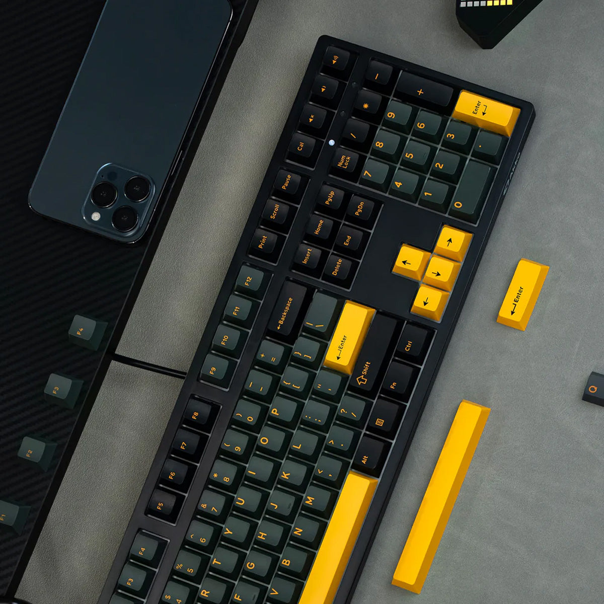 Akko 3108 V3 Black & Gold Full Size Mechanical Keyboard - Frost Pink Switch