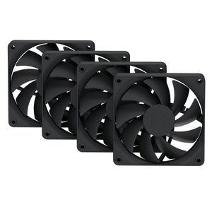 Hyte FA12 120mm PWM Fan 4 Pack - Pitch Black