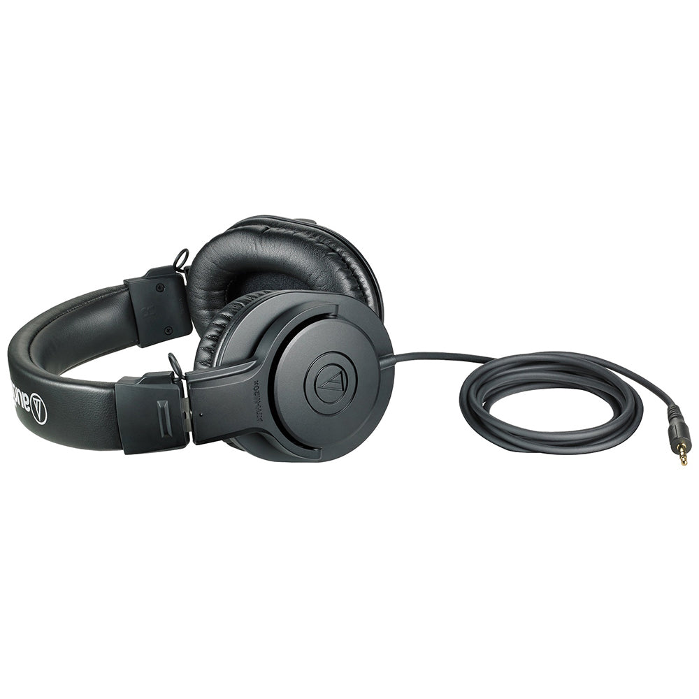 Audio Technica ATH-M20x Closed Circumaural Monitoring Headphones - Black 1.2m Cable