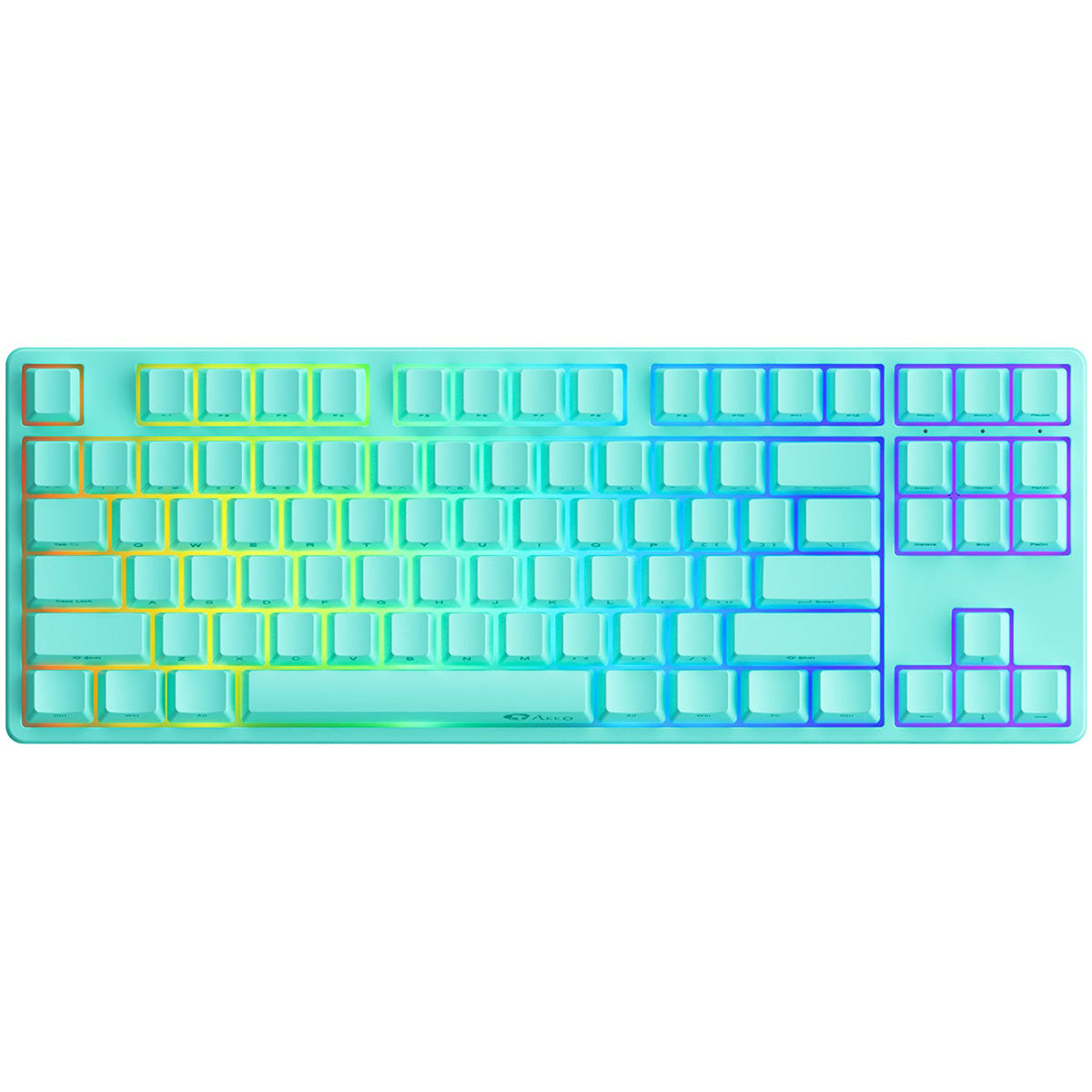 Akko 5087S Mint 80% TKL RGB Wireless Mechanical Keyboard - Creamy Yellow Switch