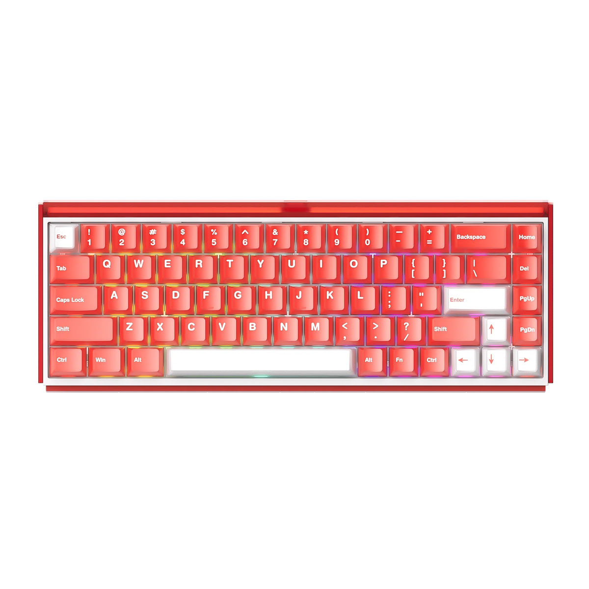 Akko RAY68-HE Red & White 68% Wireless Hall-Effect Gaming Keyboard - AstroAim Switch