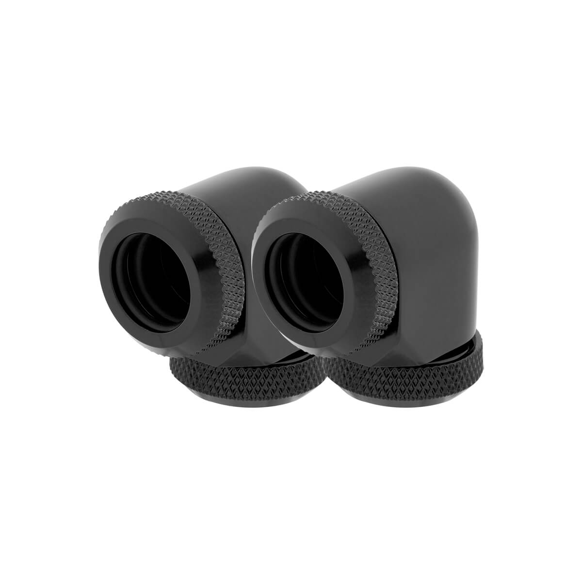 Corsair Hydro X Series XF Hardline 12mm 90° Angled Compression Twin Pack - Black