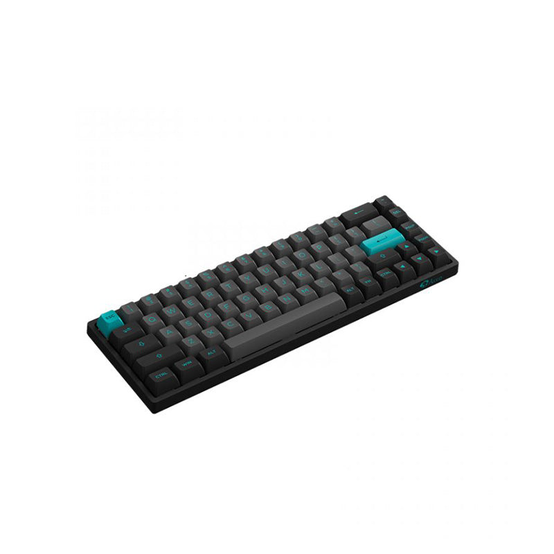 Akko 3068B Plus Black & Cyan Hot-Swappable Wireless RGB Keyboard Jelly Pink Switch