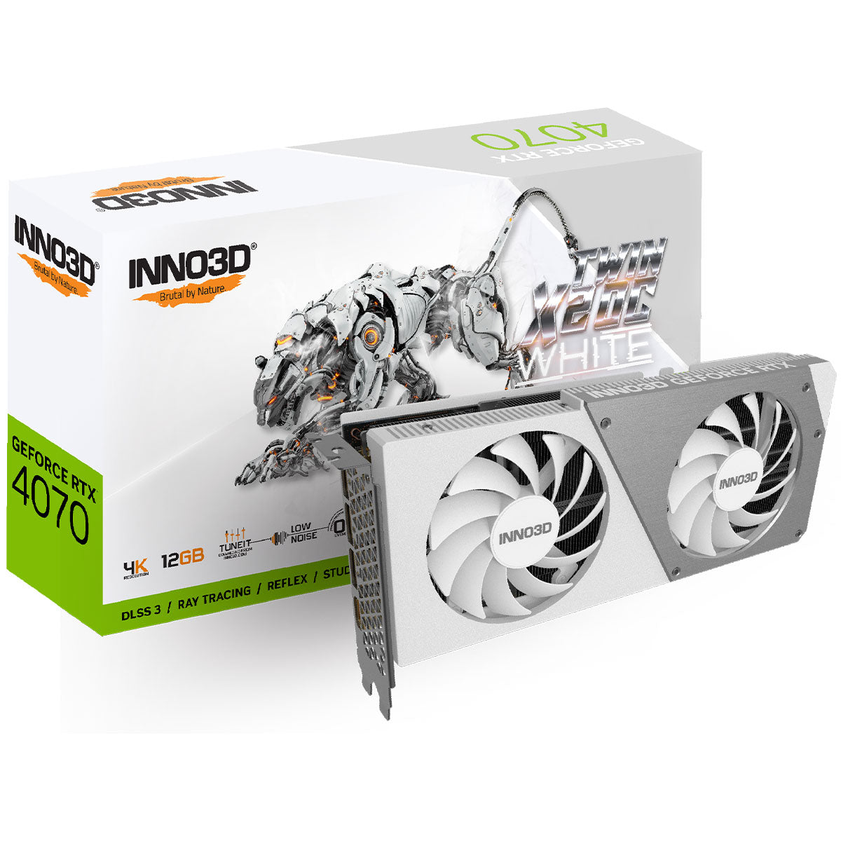 INNO3D GeForce RTX 4070 Twin X2 OC WHITE STEALTH 12GB Graphics Card