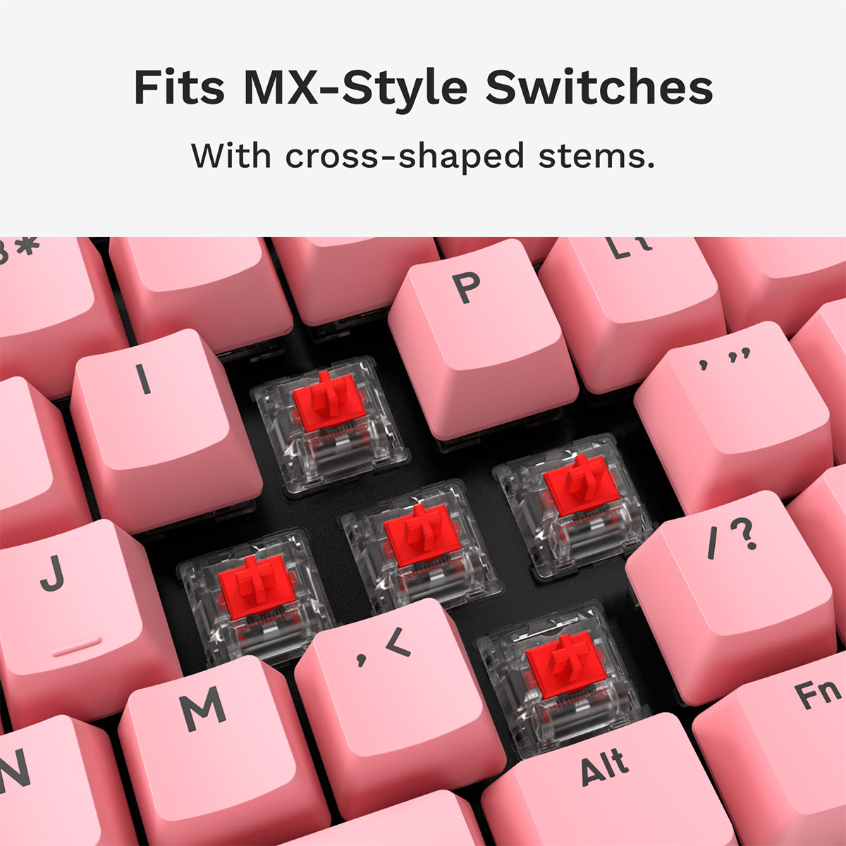 Glorious GPBT Basics Keycaps - Potion Pink