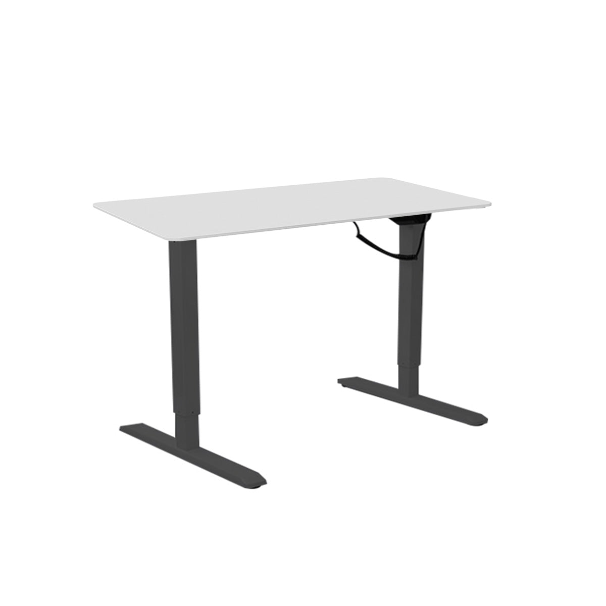 Lumi Premium Electric Sit-Stand Desk + 1200X600mm Wood Table Top White