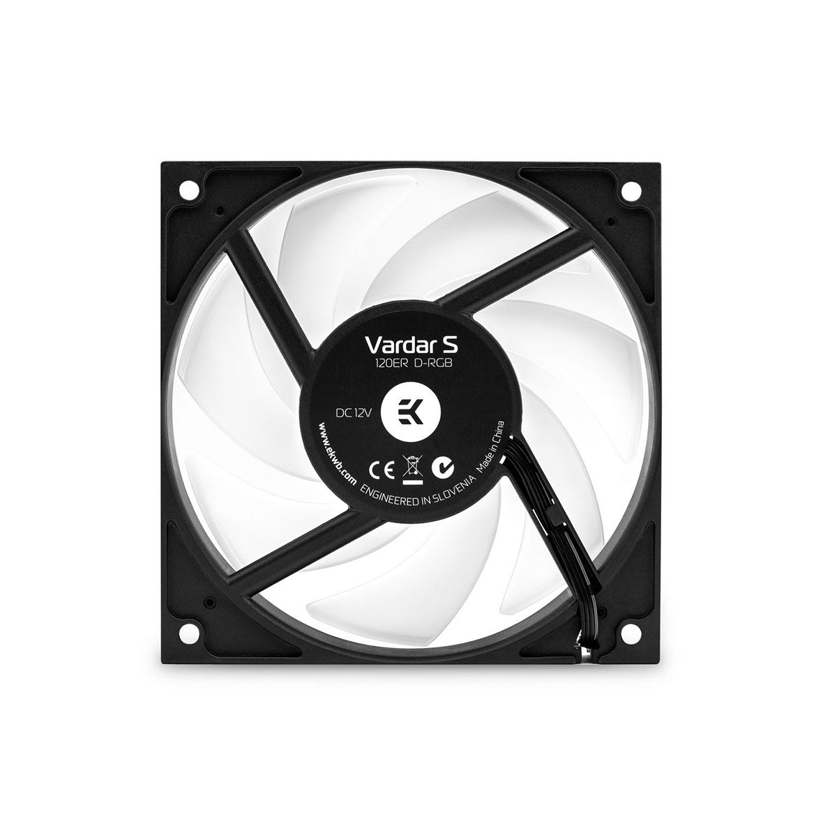 EKWB Vardar S 120ER 120mm D-RGB PWM Fan - OEM Packaging - Black