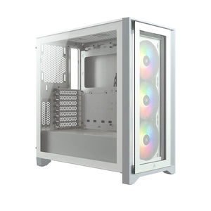 Corsair iCUE 4000X RGB Tempered Glass Mid-Tower Case - White