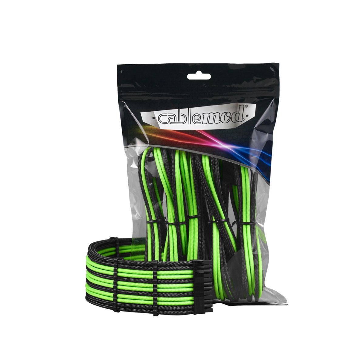 CableMod PRO ModMesh Cable Extension Kit - Black/Light Green