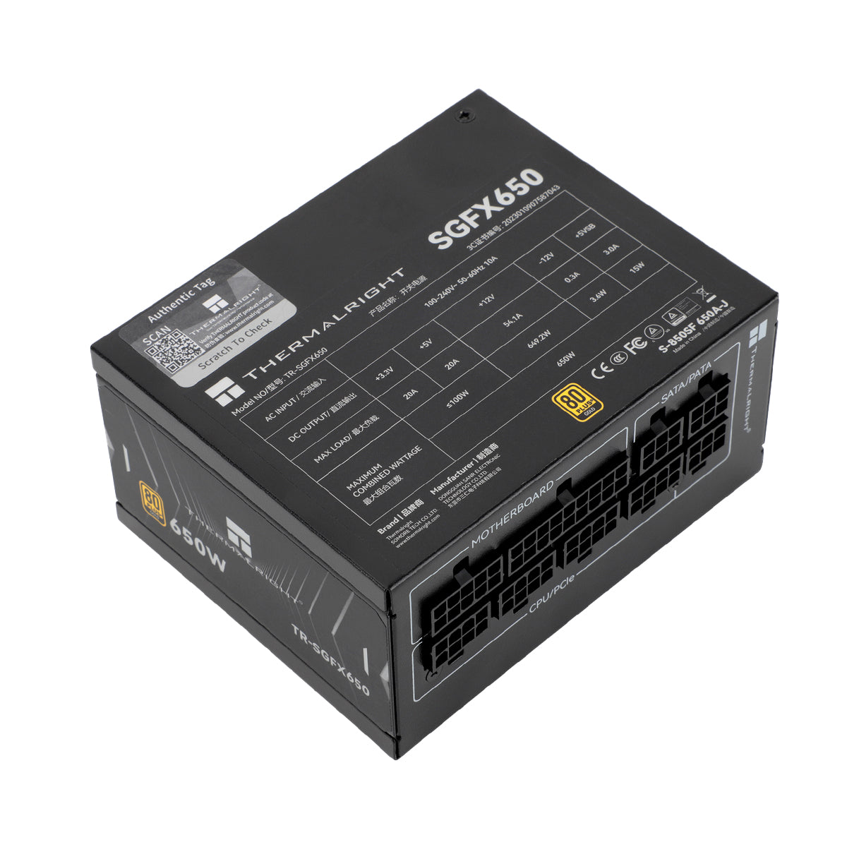 Thermalright TR-SGFX 650 650W 80Plus Gold Fully Modular ATX 3.1 SFX Power Supply