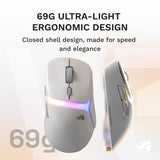 Glorious Model D3 InfinitePlay Wireless Gaming Mouse - White