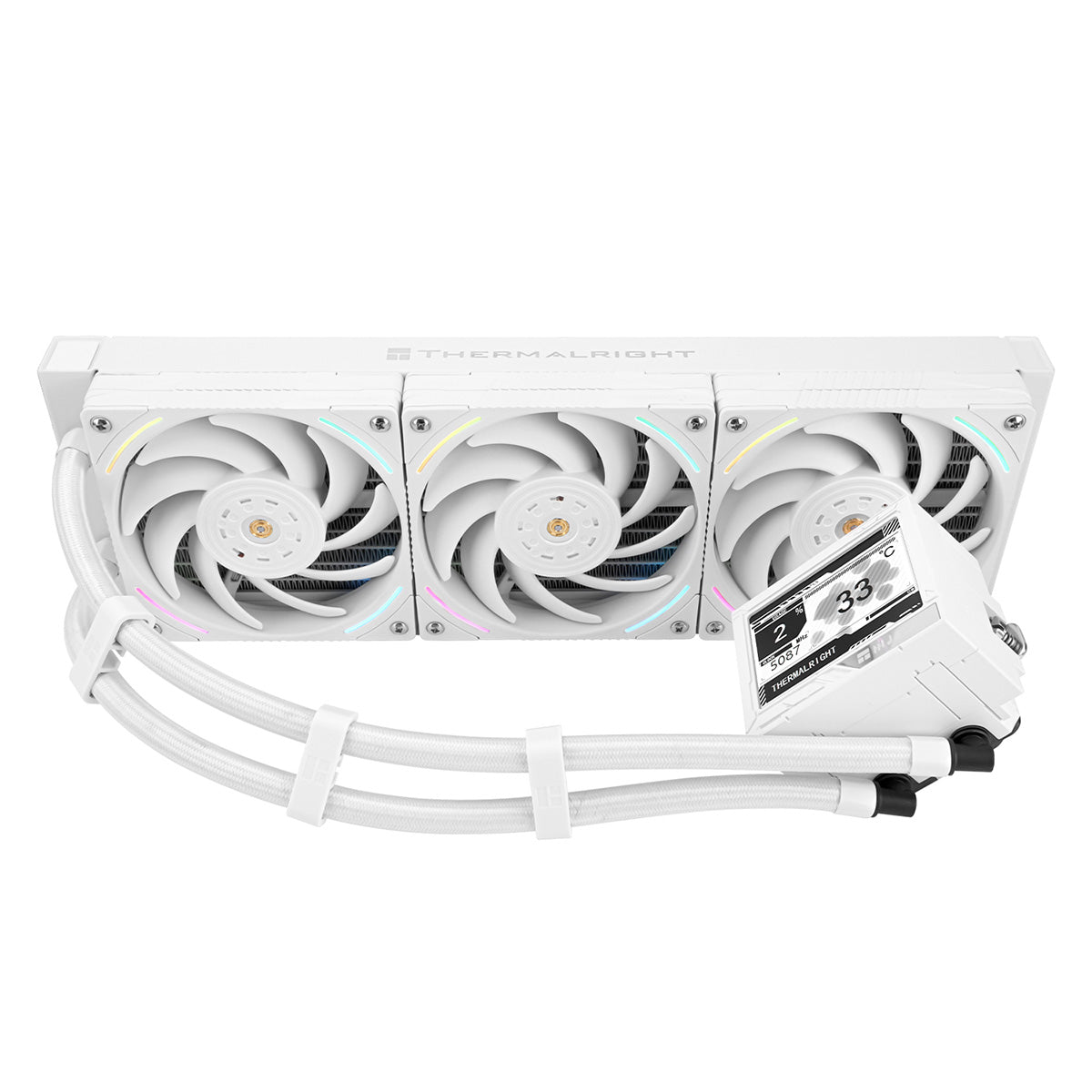 Thermalright Mjolnir Vision 360 ARGB White 360mm LCD AIO Liquid CPU Cooler - BULK