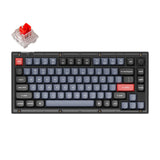 Keychron V1 Knob 75% RGB Frosted Black Mechanical Keyboard - K Pro Red Switch