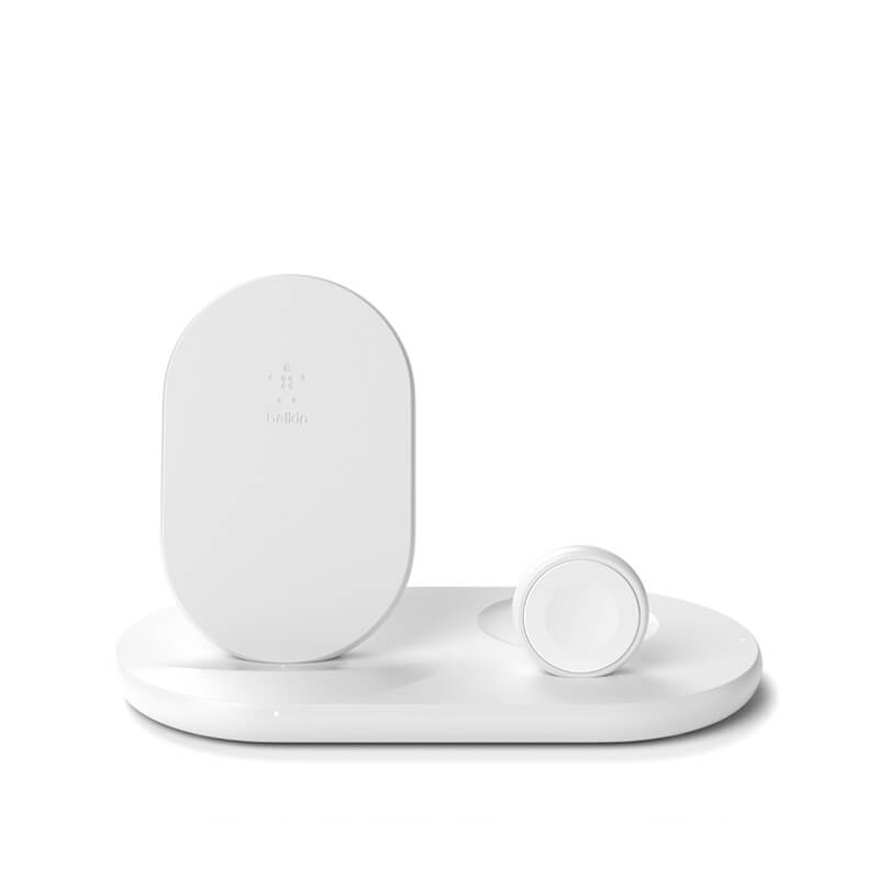 Belkin 3-in-1 Wireless Charger for iPhone  Apple Watch and Airpods - White