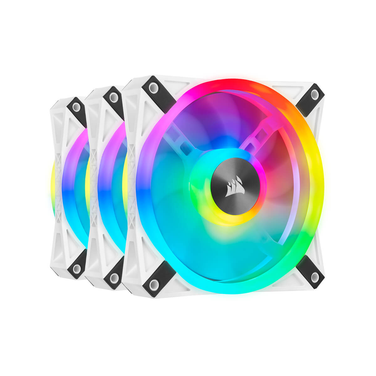 Corsair iCUE QL120 RGB 120MM RGB LED Fan - White Triple Pack