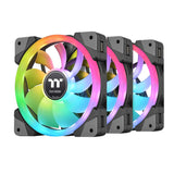 Thermaltake SWAFAN EX12 ARGB Magnetic Quick Connect PWM Cooling Fan (up to 2000RPM) Black Edition - 3 Fan Pack