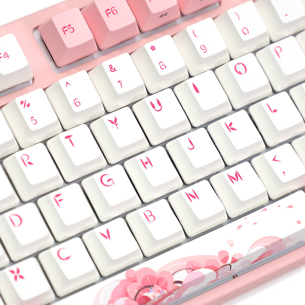 Varmilo VEM87 Sakura R2 TKL Mechanical Keyboard - EC Daisy V2 Linear Switch