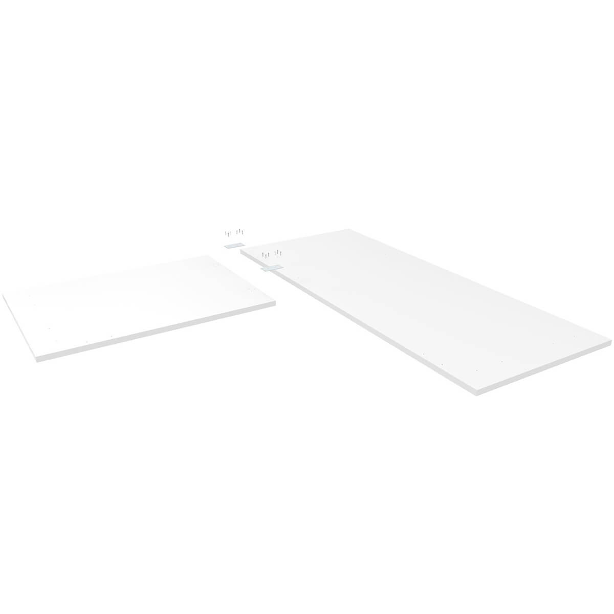 Brateck Lumi TP18075L L-Shape (90 degree) 1800x750x25mm Desk Top Colour White