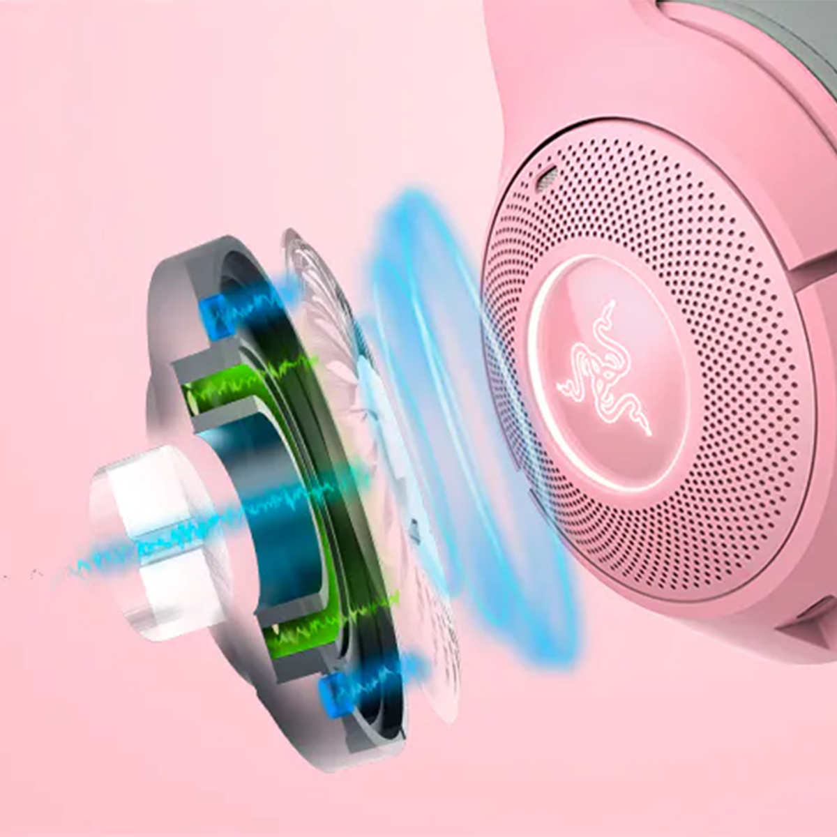 Razer Kraken Kitty V2 BT RGB Wireless Bluetooth Headset - Quartz