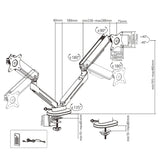 Lumi LDT54-C024U Dual Monitor RGB Gaming Arm