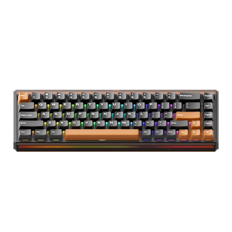 Akko RAY68-HE Black-Brown 68% Wireless Hall-Effect Gaming Keyboard - AstroAim Switch