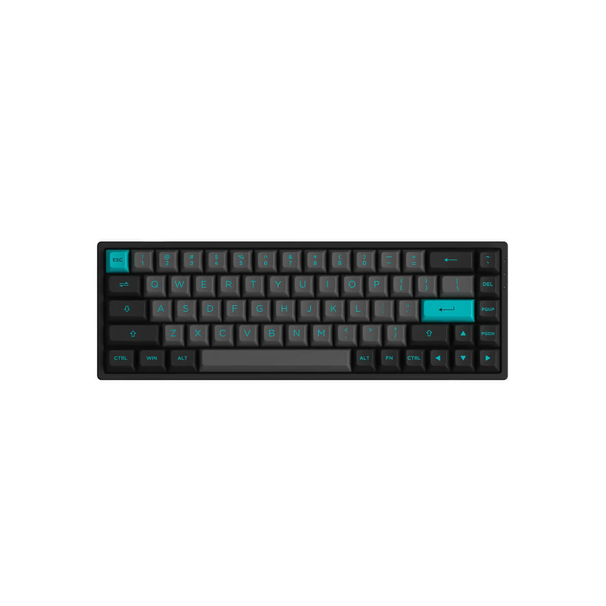 Akko 3068B Plus Black & Cyan Hot-Swappable Wireless RGB Keyboard Jelly Pink Switch