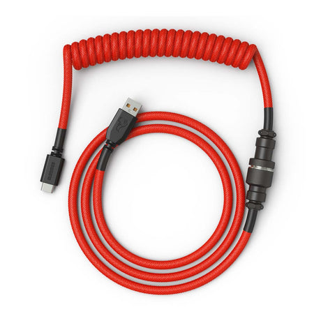 Glorious Coiled Cable - Crimson Red (USB-C with Aviator Connectors)