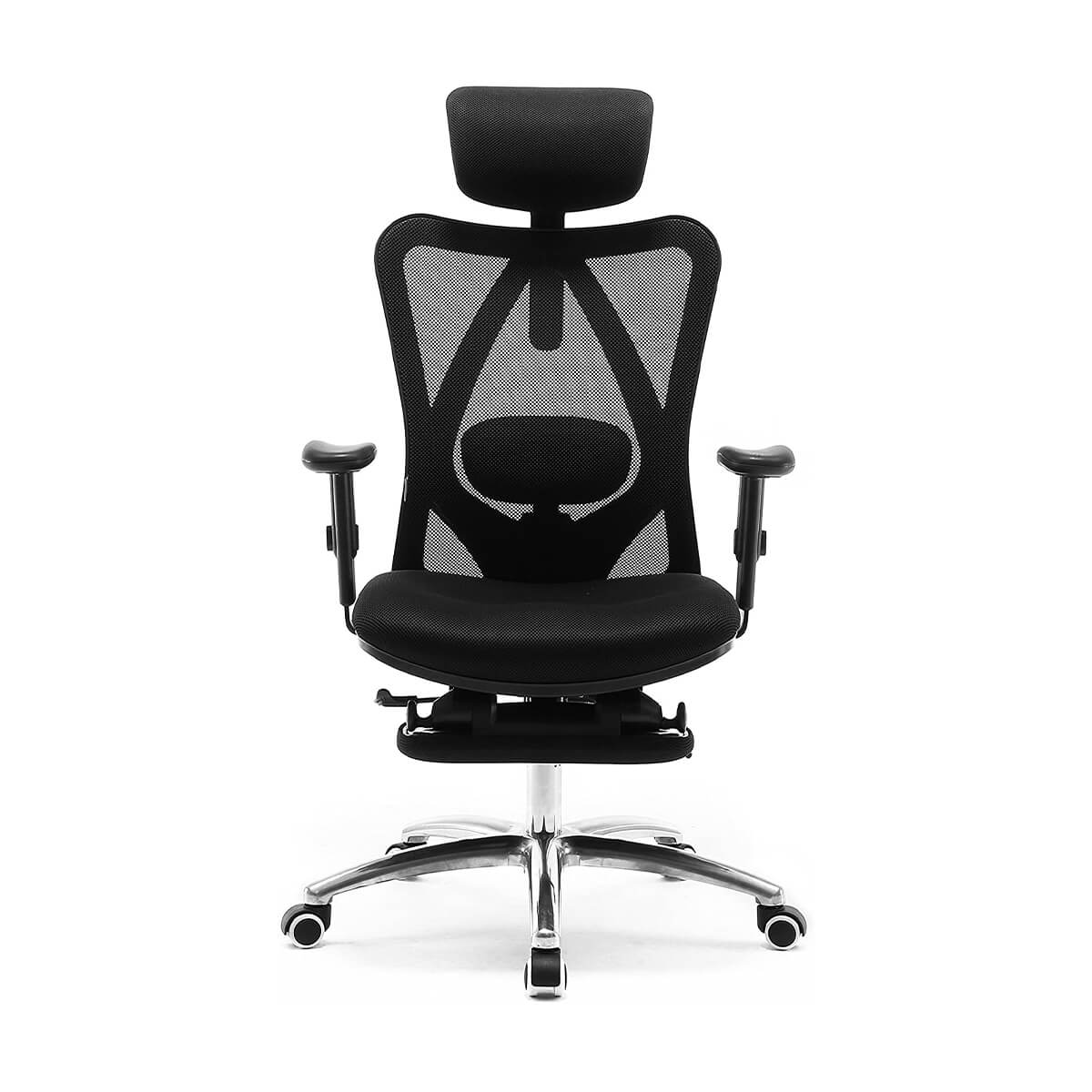 SIHOO M18 Ergonomic Mesh Office Black Chair With Legrest