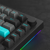 Akko 5075B Plus Black & Cyan 75% RGB Wireless Mechanical Keyboard - Creamy Yellow Switch