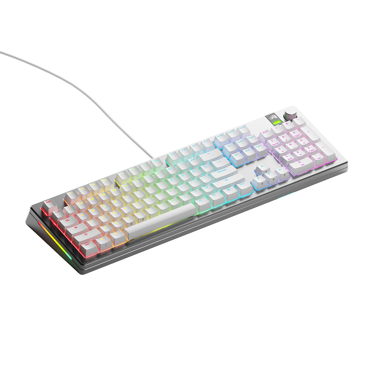 Glorious GMMK 3 Pro 100% Wireless Mechanical Keyboard Fox Linear Switch - Silver