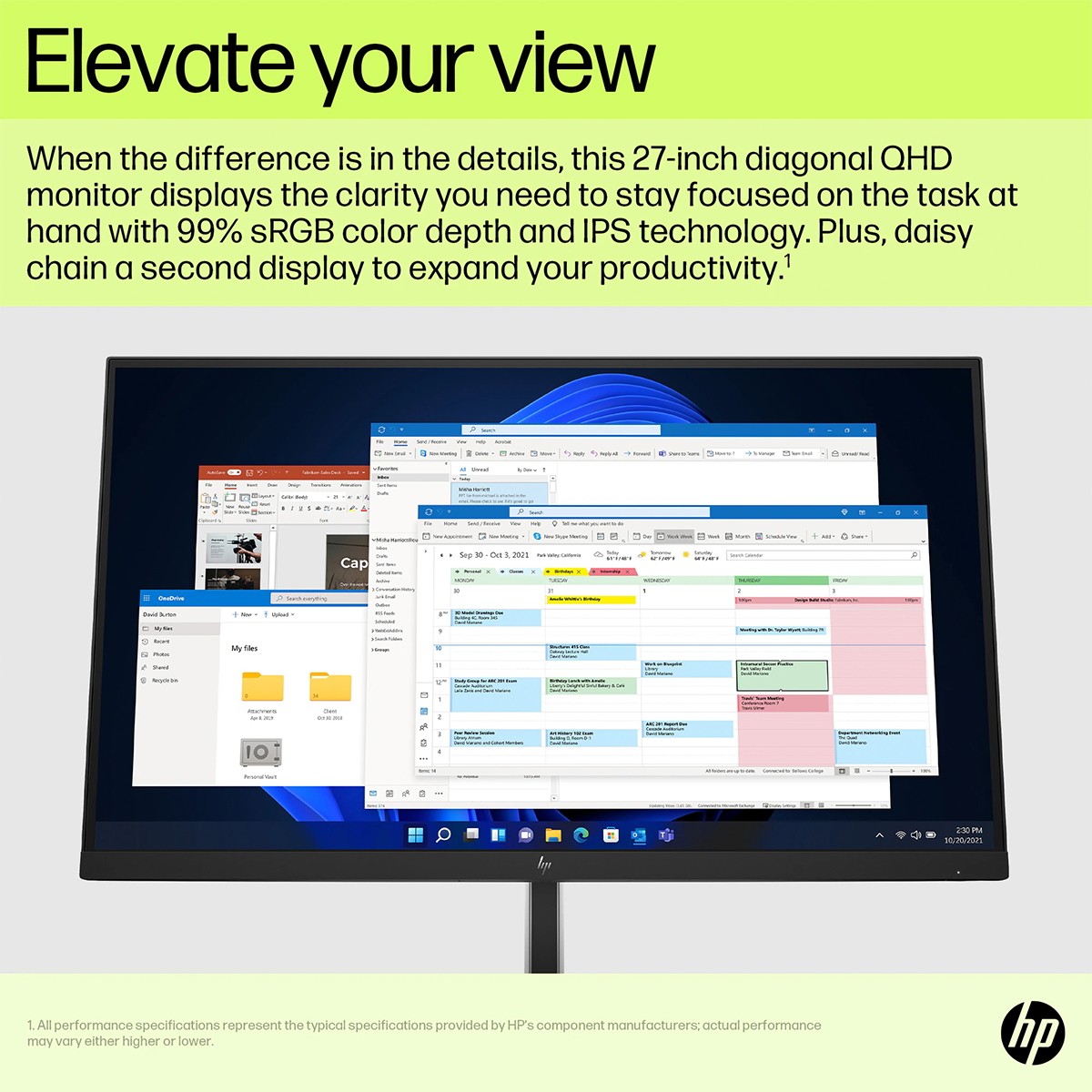 HP E27u G5 27" QHD USB-C IPS Monitor