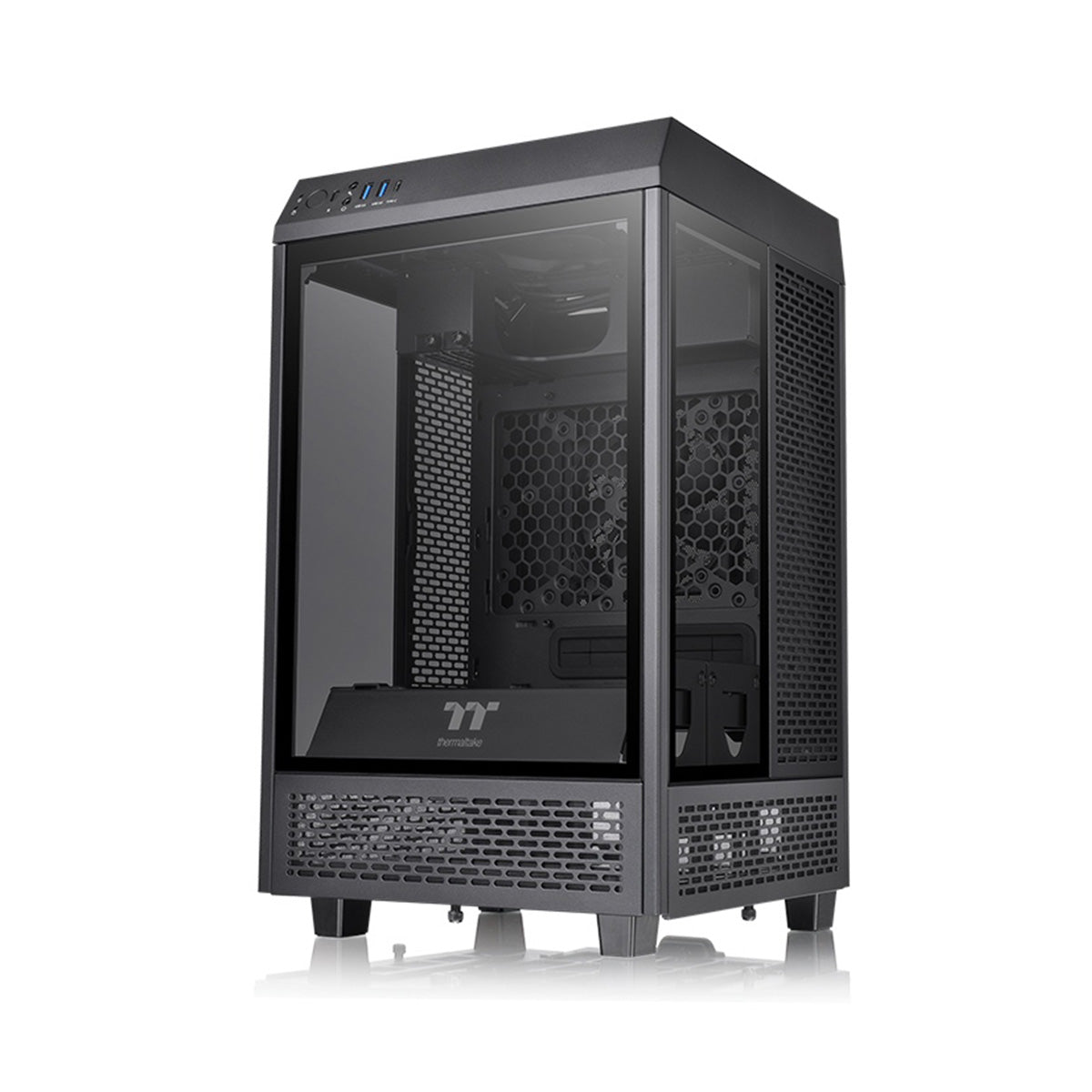 Thermaltake The Tower 100 Tempered Glass Mini Tower ITX Case - Black