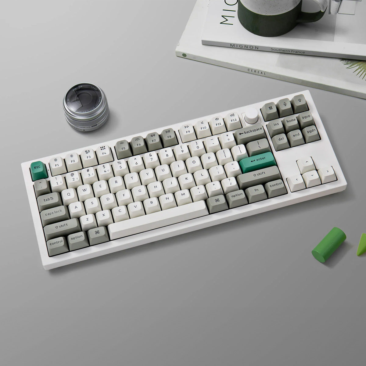 Keychron Q3 Max TKL RGB Shell White Wireless Mechanical Keyboard - Jupiter Brown Switch