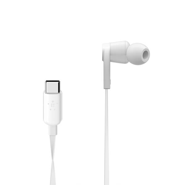 Belkin Rockstar Headphones with USB-C Connector - White