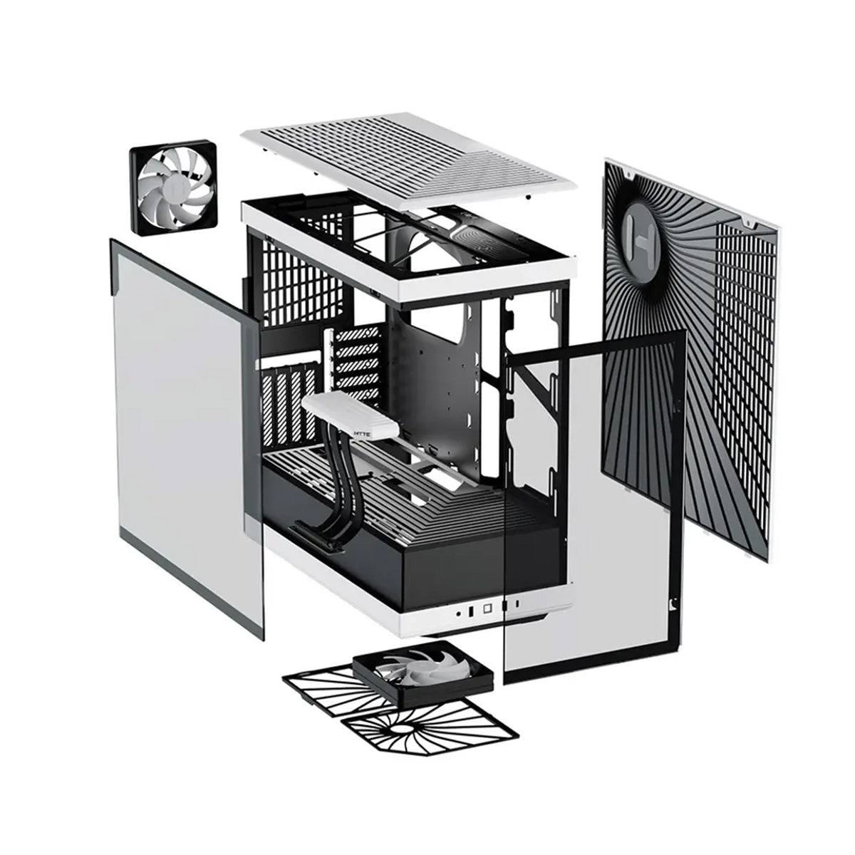 HYTE Y40 Tempered Glass Mid Tower Case White and Black