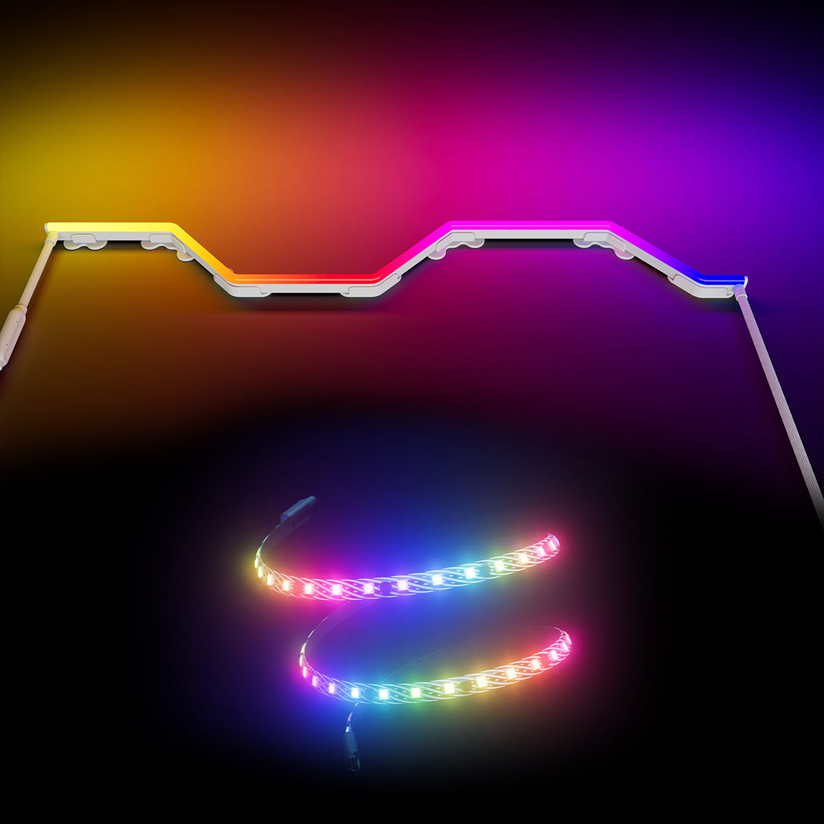 Hyte Noodle LN60 2nd Gen Light Strip + LS10 + NP50 Bundle - White