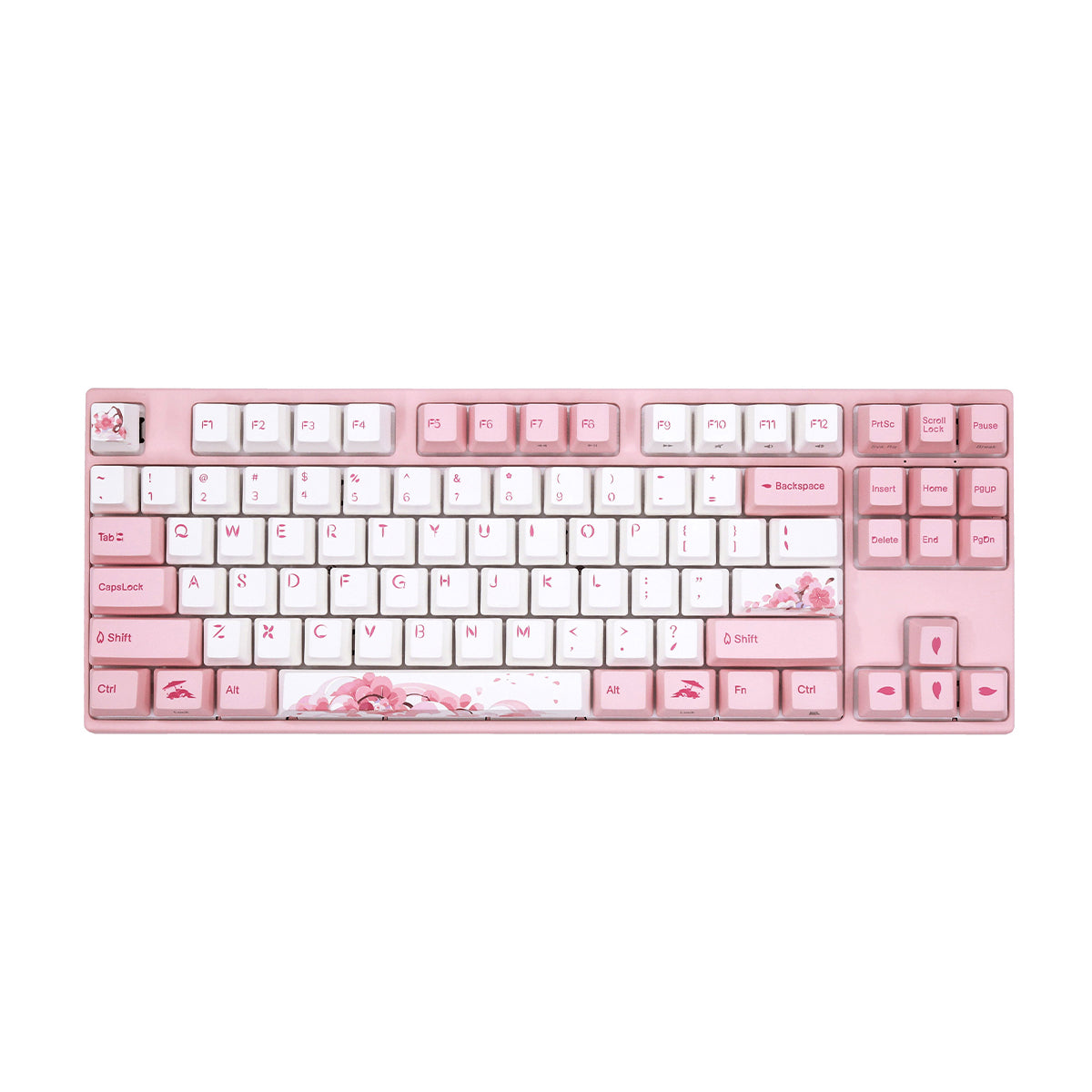 Varmilo VEM87 Sakura R2 TKL Mechanical Keyboard - EC Sakura V2 Linear Switch