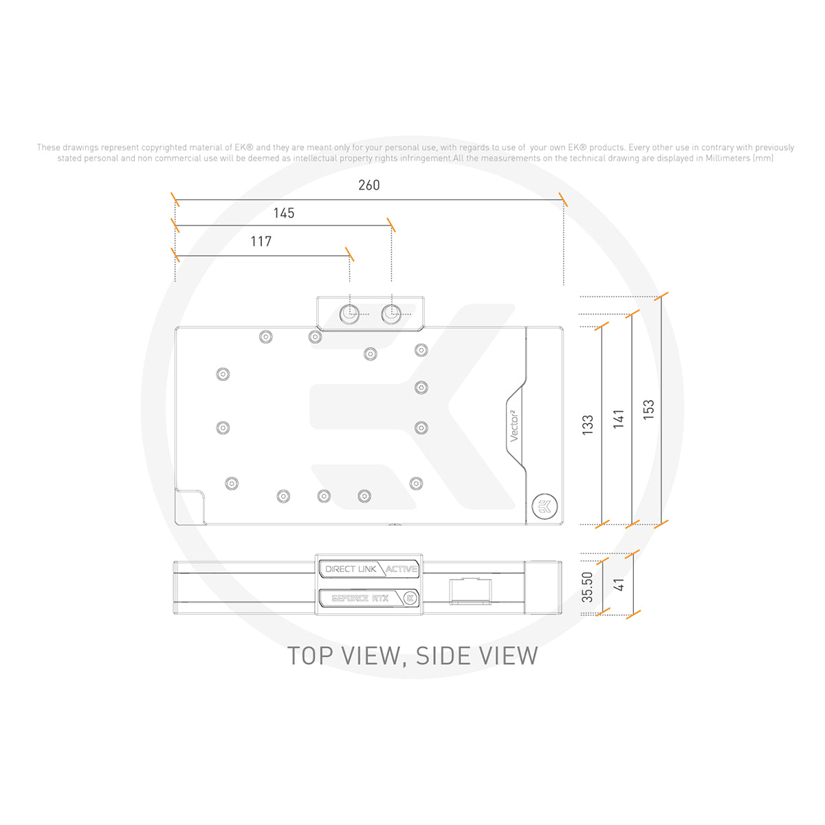 EKWB EK-Quantum Vector² Strix/TUF RTX 4090 D-RGB ABP Set - Nickel + Plexi