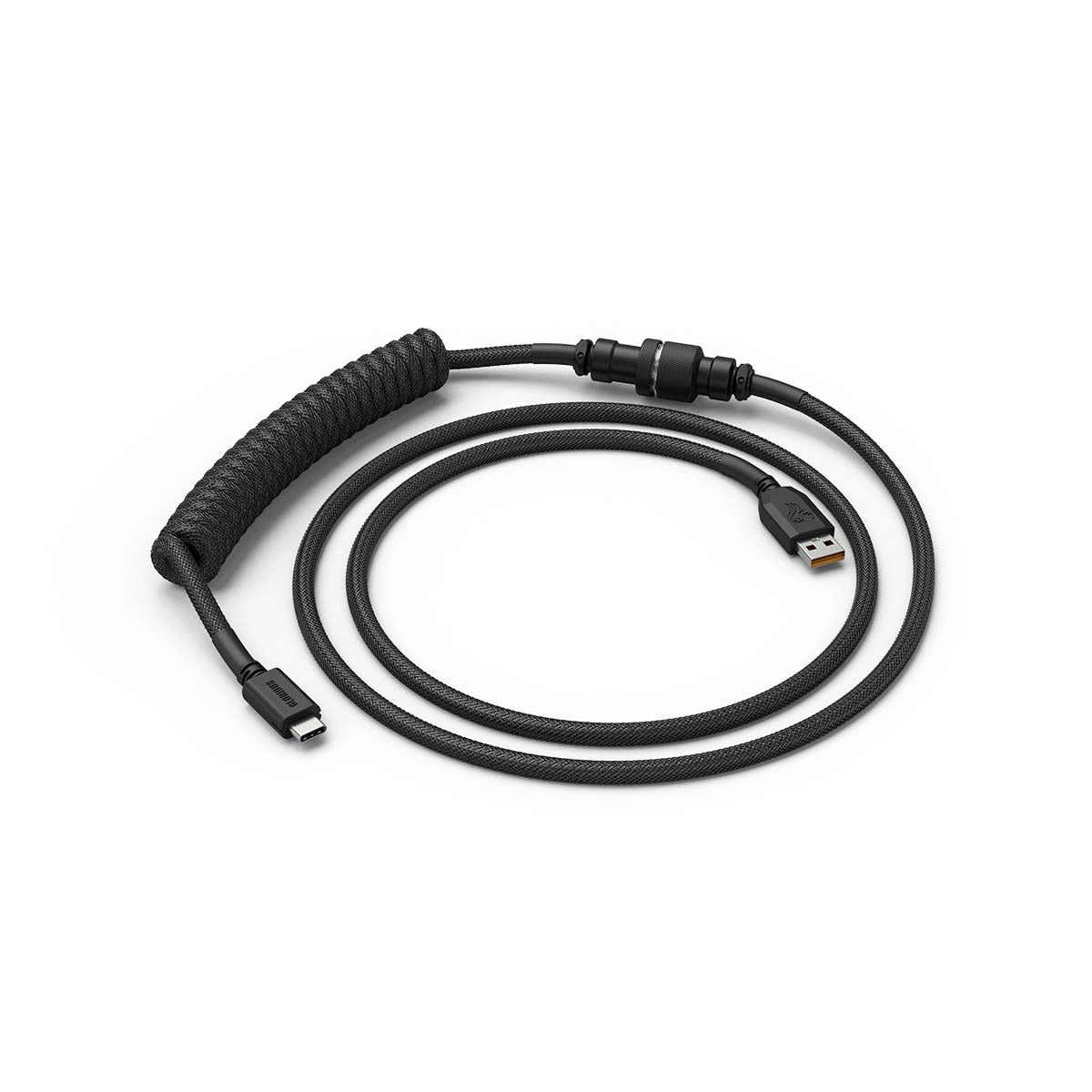 Glorious Coiled Cable - Phantom Black (USB-C with Aviator Connectors)